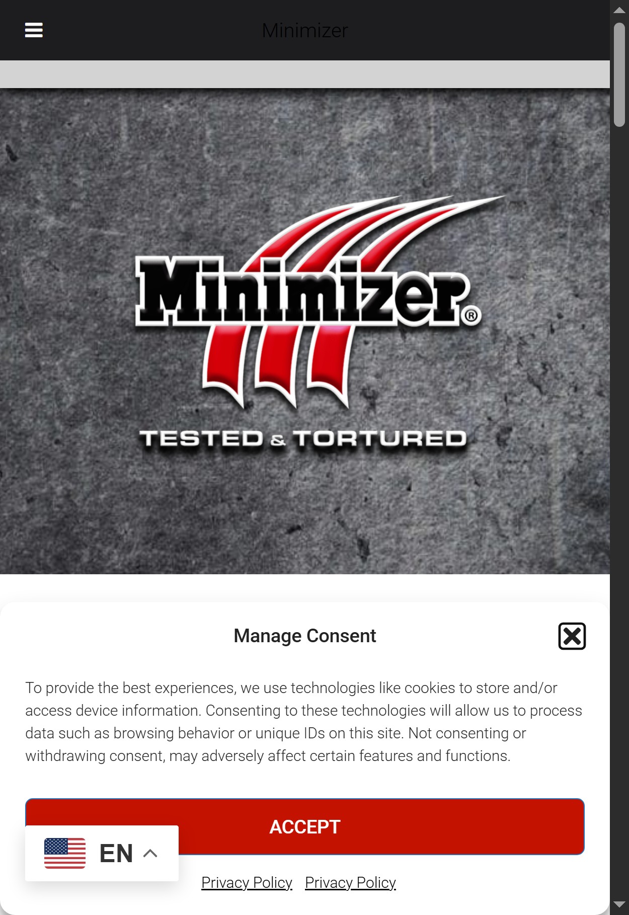 Minimizer — 4.9/5 Star Rating Widget on Homepage
